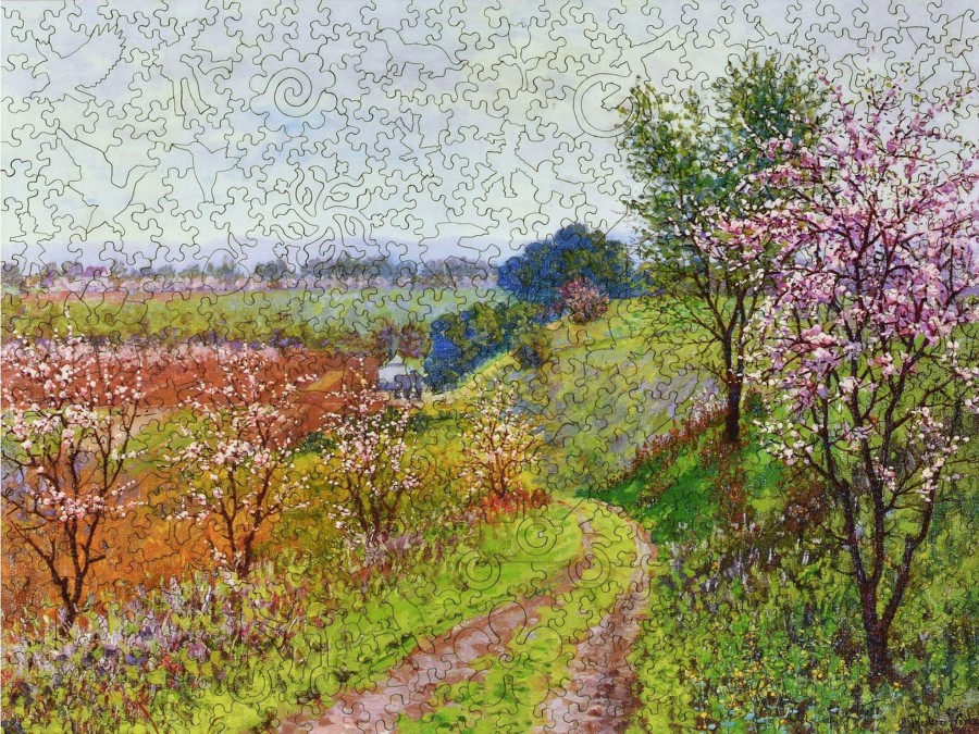 Puzzles Liberty Puzzles | Road With Blossoming Trees