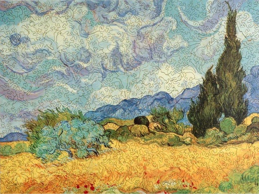 Puzzles Liberty Puzzles | Wheat Field With Cypresses