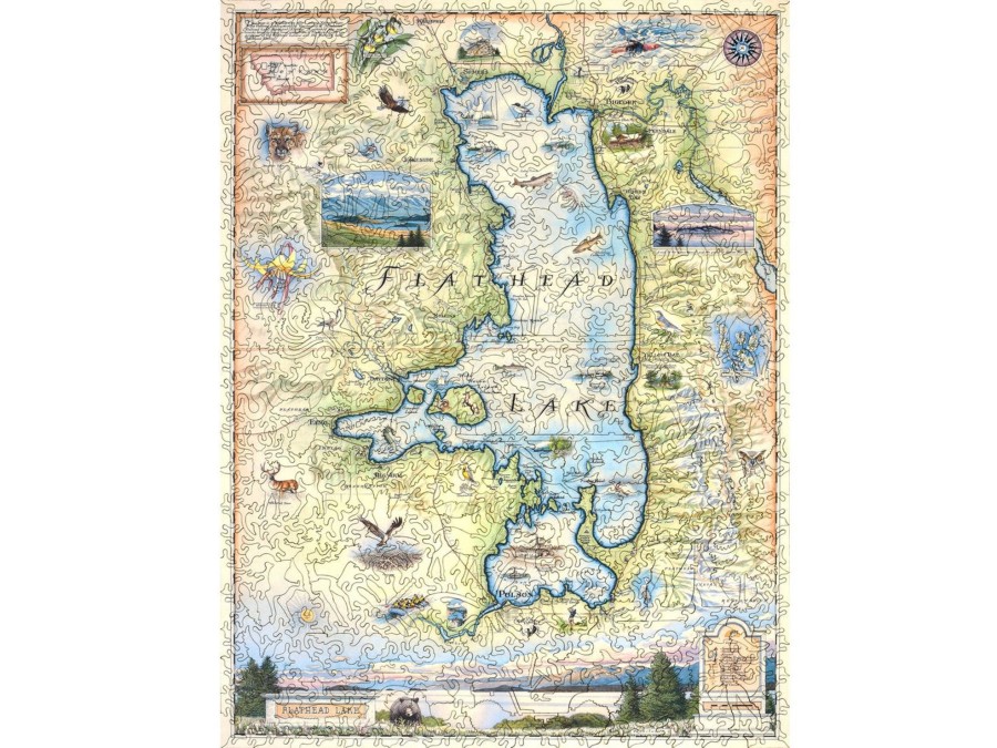 Puzzles Xplorer Maps | Flathead Lake Xplorer Map