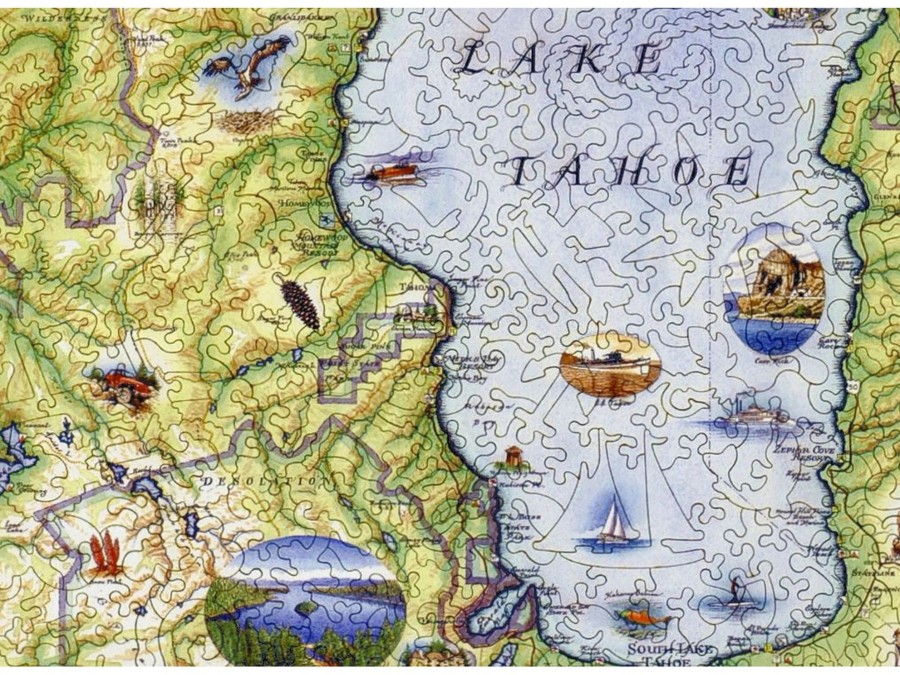 Puzzles Xplorer Maps | Lake Tahoe Map