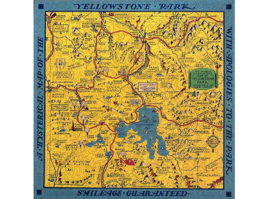 Puzzles Liberty Puzzles | Hysterical Map Of Yellowstone Park