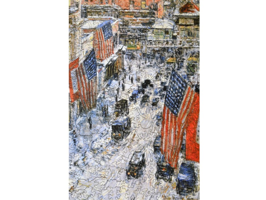 Puzzles Liberty Puzzles | Flags On 57Th Street, Winter 1918