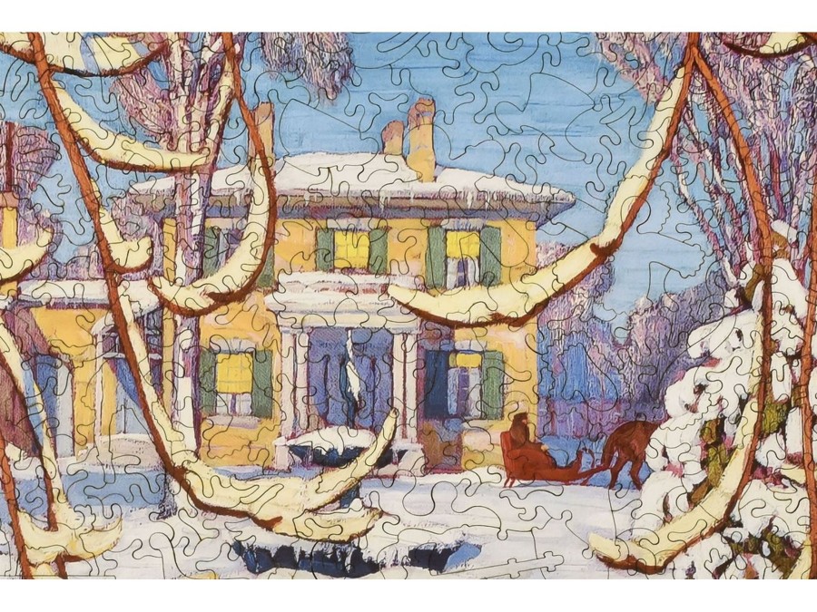 Puzzles Liberty Puzzles | Red Sleigh, House, Winter 1919