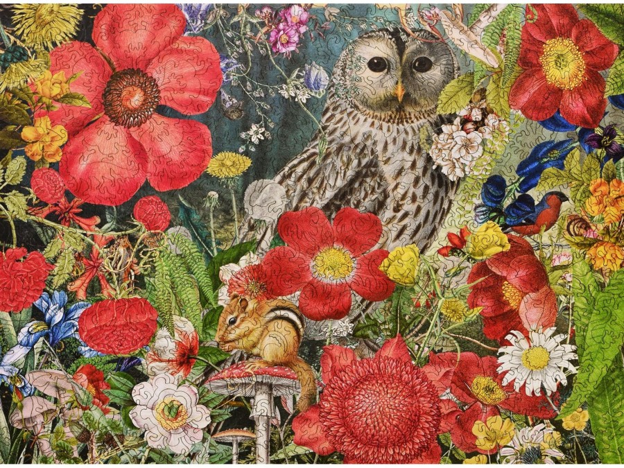 Puzzles Liberty Puzzles | Owl - Woodland Flower