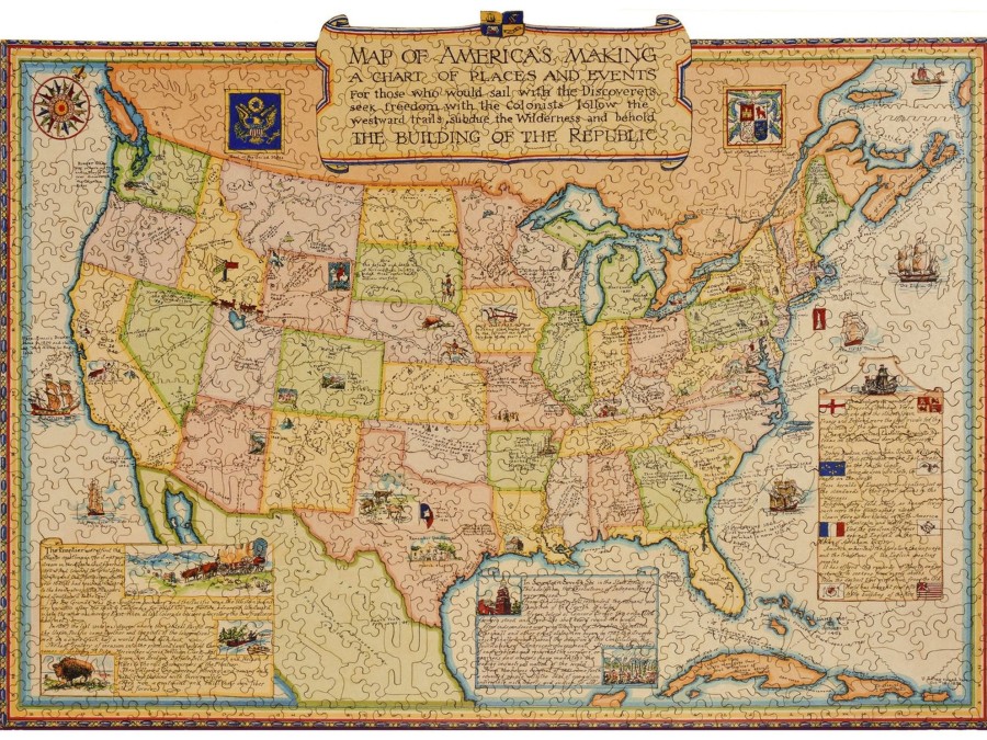 Puzzles Liberty Puzzles | Map Of America'S Making