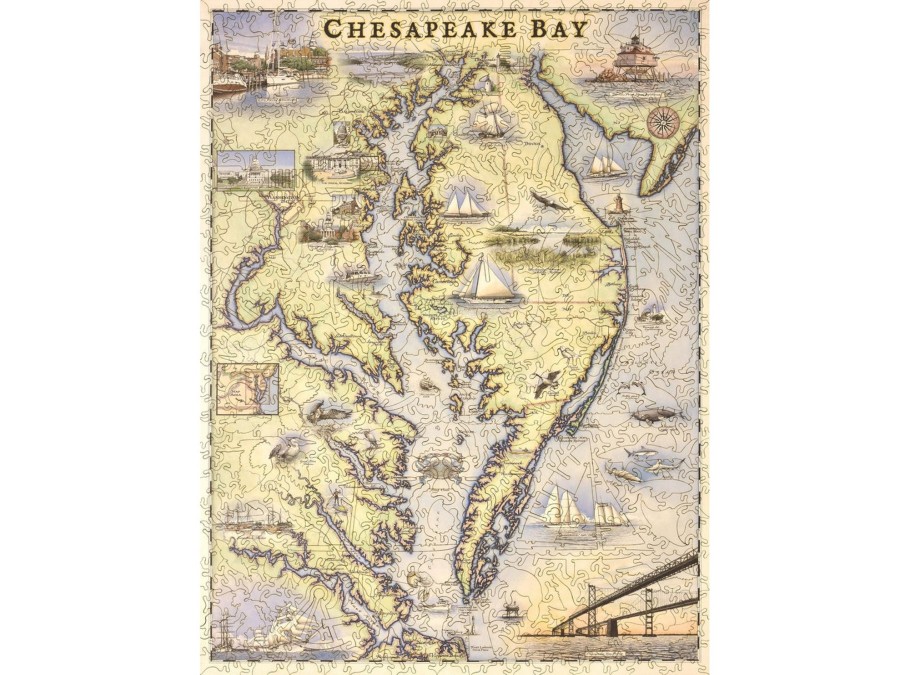 Puzzles Xplorer Maps | Chesapeake Bay Map