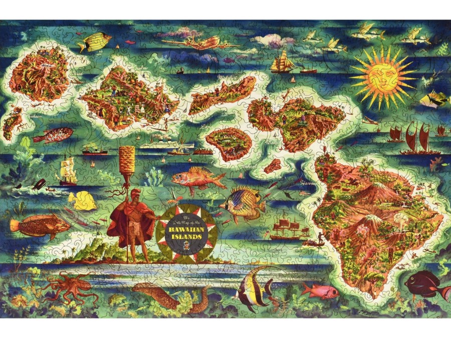 Puzzles Liberty Puzzles | Dole Map Of The Hawaiian Islands