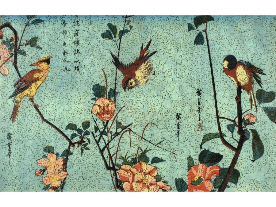 Puzzles Liberty Puzzles | Birds And Camellia Bushes In Flower