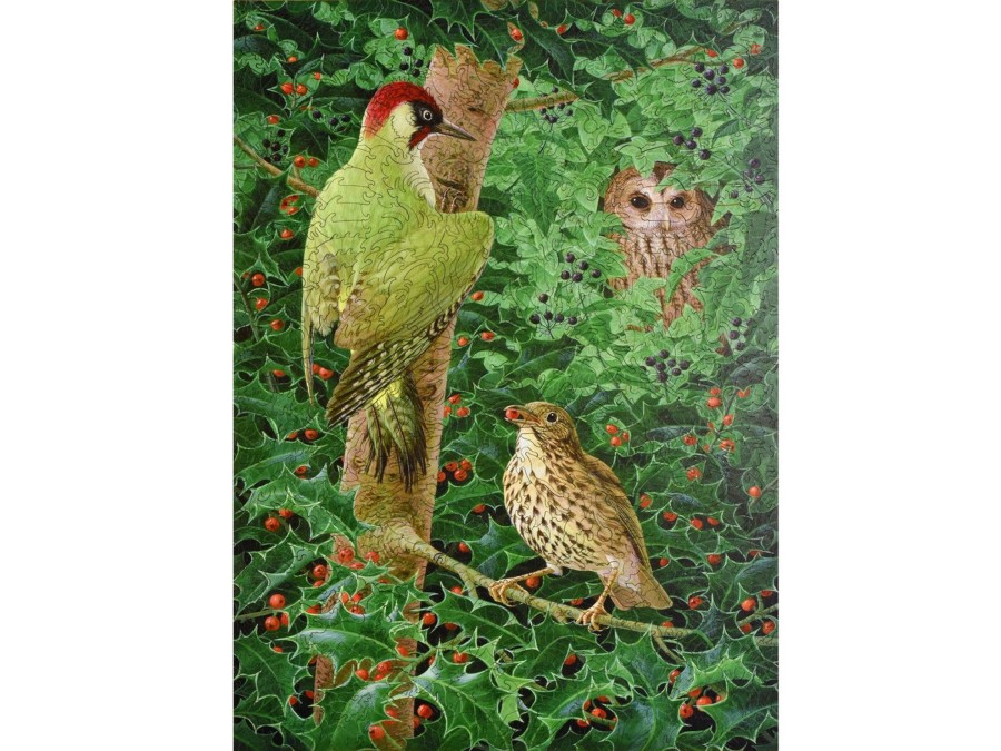 Puzzles Bridgeman | Woodpecker, Owl And Thrush