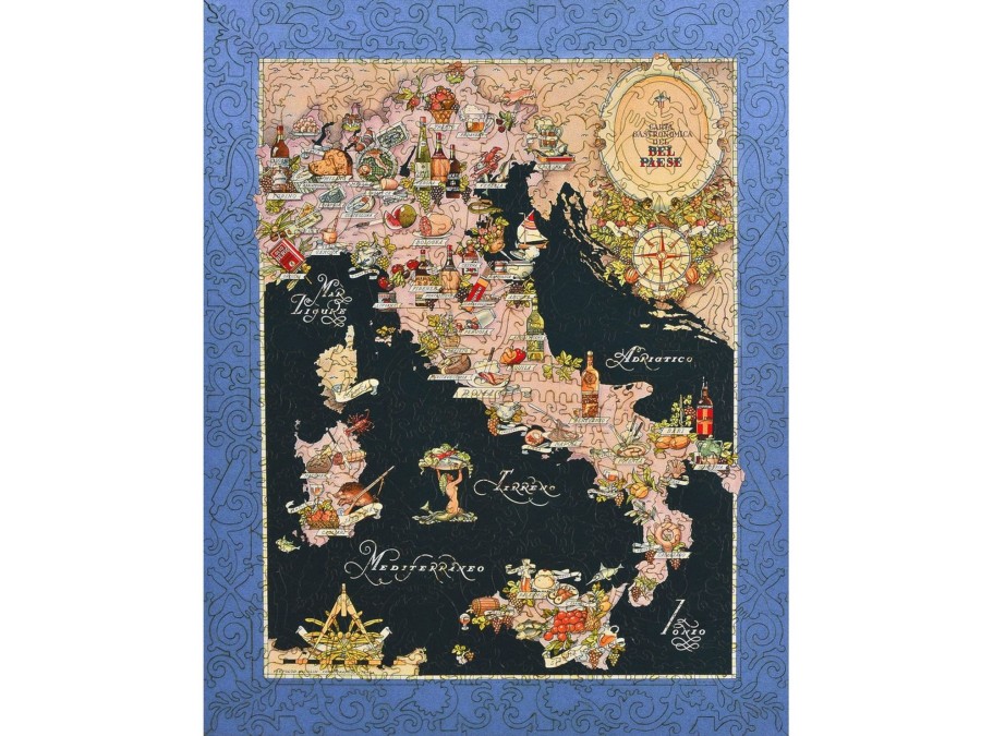 Puzzles Liberty Puzzles | Bel Paese - Gastronomical Map Of Italy