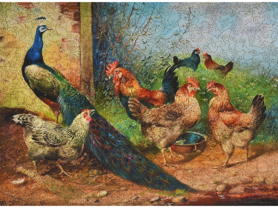 Puzzles Liberty Puzzles | Hens And Peacock